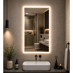 Oglindă LED dreptunghiulară 60×80 cm cu touch și dezaburire A-27